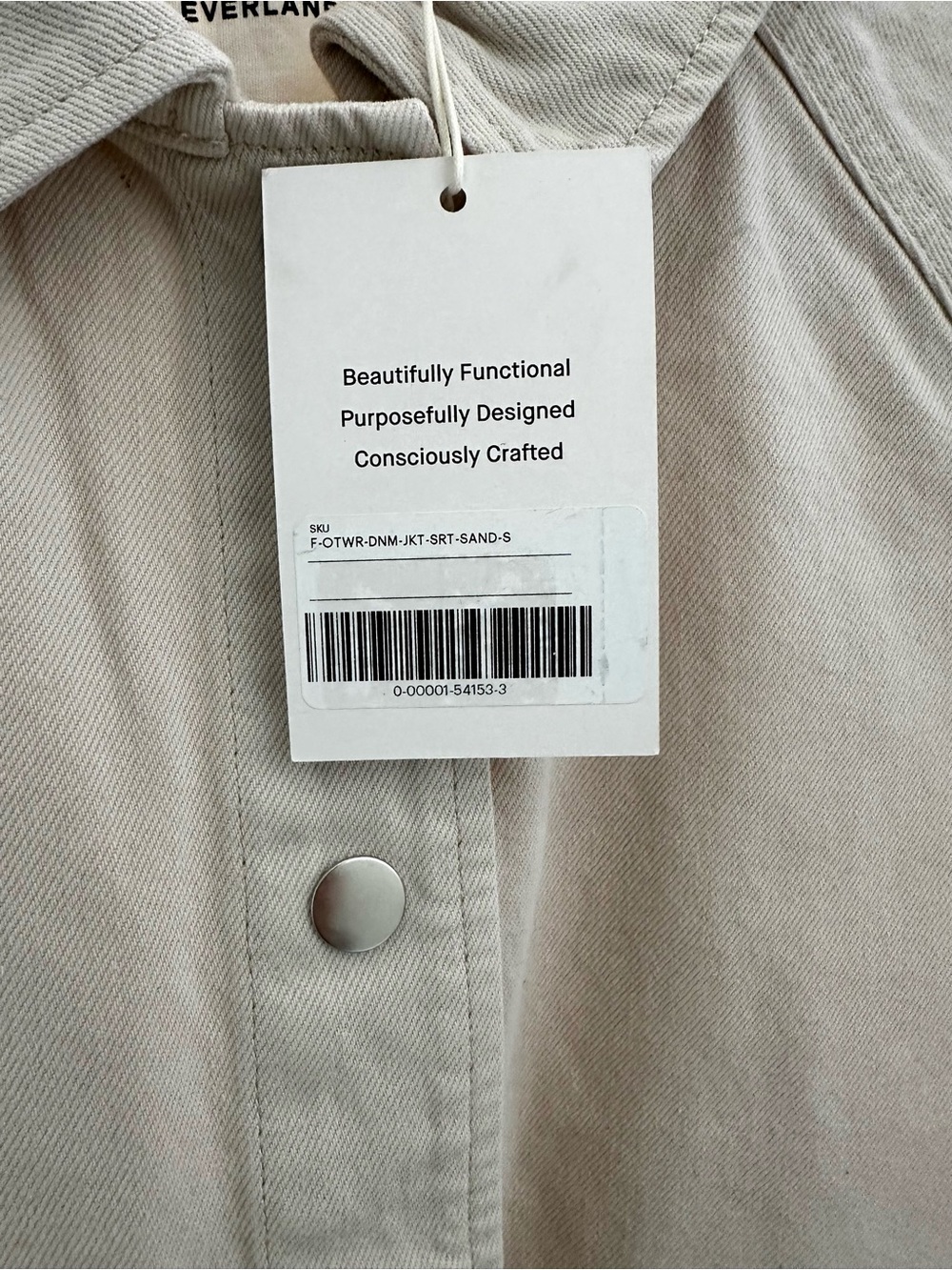 NWT! Everlane Cropped Denim Jacket - Picture 12 of 12